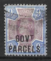 GB..QUEEN VICTORIA..(1837-01.)....GOVT. PARCEL....9d........SG067.....(CAT.VAL.£125...)........USED. - Usati