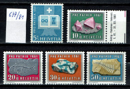 Suisse 1961 - YT 677/681 ** MNH - Nuevos