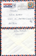 Kuwait Cover To Austria 1968. Teacher Day 45F Rate. Slogan Cancel - Koeweit