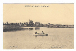 CPA ROEUX, LE MARAIS, PECHEURS EN BARQUE, PAS DE CALAIS 62 - Sonstige & Ohne Zuordnung