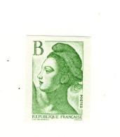 Liberté B Vert YT 2483a En Non Dentelé. Rare, Voir Le Scan. Cote YT : 15 €. - 1981-1990