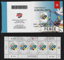 MALTA  -EUROPA-CEPT 2023-"PEACE –The Highest Value Of Humanity"-  BOOKLET With SOUVENIR SHEET MINT - 2023