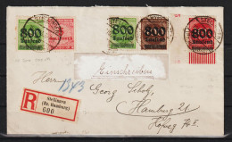 MiNr. 303 (Bogenecke), 305 Und Weitere Auf R-Brief - Used Stamps