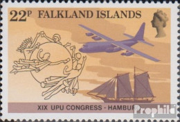 Falklandinseln 411 (kompl.Ausg.) Postfrisch 1984 Weltpostkongreß - Falklandinseln