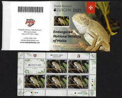 MALTA  -EUROPA 2021 -ENDANGERED NATIONAL WILDLIFE"-  CARNET / BOOKLET - 2021