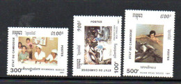 CAMBODIA - 1991  FOOD INDUSTRY  SET OF 3  MINT NEVER HINGED - Cambodia