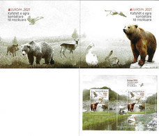 ALBANIA /ALBANIEN /ALBANIE  (2022) -EUROPA 2021 -"ENDANGERED NATIONAL WILDLIFE"- BOOKLET - 2021