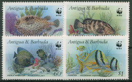 Antigua & Barbuda 1987 WWF: Fische Igelfisch, Kaiserfisch 1010/13 Postfrisch - Antigua E Barbuda (1981-...)