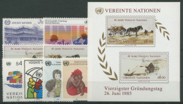 UNO Wien Jahrgang 1985 Komplett Postfrisch (G14437) - Unused Stamps