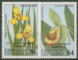 Grenada-Grenadinen 1984 UPU Weltpostkongress Hamburg: Blumen 608/09 Postfrisch - Grenada (1974-...)