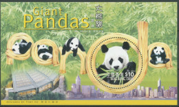 Hongkong 1999 Großer Panda Zoo Hongkong Block 62 Postfrisch (C8527) - Hojas Bloque