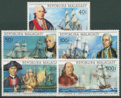 Madagaskar 1975 200 Jahre Unabhängigkeit Der USA Schiffe 742/46 Postfrisch - Madagascar (1960-...)