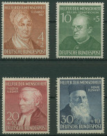 Bund 1952 Wohlfahrt Helfer Der Menschheit 156/59 Postfrisch, Zahnfehler (R19481) - Unused Stamps