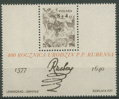 Polen 1977 Kunst Malerei Peter Paul Rubens Block 67 Postfrisch (C93293) - Blocks & Kleinbögen