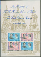 Isle Of Man 1981 Prinz Charles Diana Hochzeit Block 5 Gestempelt (C90603) - Man (Insel)