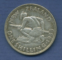 Neuseeland 1 Shilling 1935, Georg V., KM 3 Fast Vorzüglich (m2526) - Nieuw-Zeeland