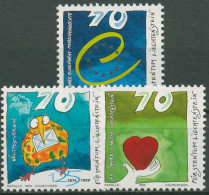 Liechtenstein 1999 Jahrestage Europarat UPU Caritas 1200/02 Postfrisch - Nuevos
