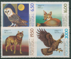 Portugal 1980 Tierschutz Zoo Lissabon Eule Fuchs Wolf Adler 1490/93 Postfrisch - Unused Stamps