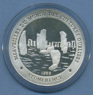 Tschad 1000 Francs 1999 Stonehenge, Silber, PP In Kapsel (m4705) - Tchad