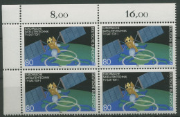 Bund 1986 Satellitentechnik 1290 4er-Block Ecke 1 Postfrisch (R80131) - Unused Stamps