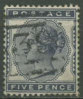 Großbritannien 1880 Königin Victoria 5 Pence, 62 Gestempelt - Gebraucht