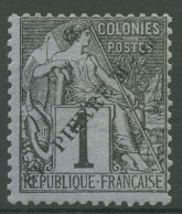 Saint-Pierre Et Miquelon 1891 1 C. Aufdruck Schwarz, 17 A Mit Falz - Neufs