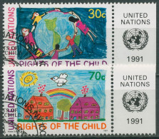 UNO New York 1991 Rechte Des Kindes Zeichnungen 615/16 Gestempelt - Oblitérés