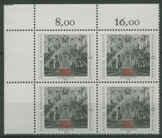 Bund 1987 Balthasar Neumann 1307 4er-Block Ecke 1 Postfrisch (R80181) - Ungebraucht