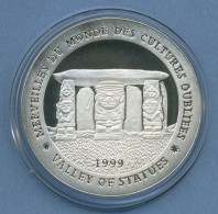 Tschad 1000 Francs 1999 Statuen, Silber, PP In Kapsel (m4704) - Tsjaad