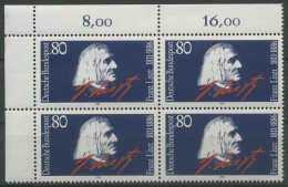 Bund 1986 Komponist Franz Liszt 1285 4er-Block Ecke 1 Postfrisch (R80130) - Nuovi