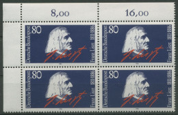 Bund 1986 Komponist Franz Liszt 1285 4er-Block Ecke 1 Postfrisch (R80130) - Unused Stamps