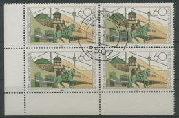 Bund 1988 Düsseldorf Stadtansicht 1369 4er-Block Ecke 3 Gestempelt (R80216) - Used Stamps