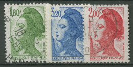 Frankreich 1985 Freimarke Liberté Gemälde Eugéne Delacroix 2509/11 A Gestempelt - Gebraucht