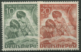 Berlin 1951 Tag Der Briefmarke 80/81 Mit Falz - Unused Stamps