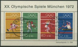 Bund 1972 Olympische Spiele München Block 8 Gestempelt (C98975) - Sonstige & Ohne Zuordnung