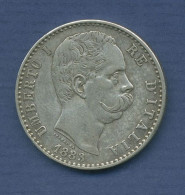 Italien 2 Lire 1883 R, Umberto I., Ss/fast Vz (m1524) - 1878-1900 : Umberto I