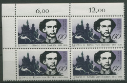 Bund 1986 König Ludwig II. Von Bayern 1281 4er-Block Ecke 1 Postfrisch (R80117) - Unused Stamps