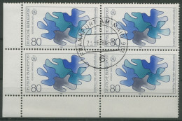 Bund 1986 Jahr Des Friedens 1286 4er-Block Ecke 3 Gestempelt (R80149) - Oblitérés