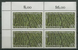 Bund 1987 Welthungerhilfe Reisfeld 1345 4er-Block Ecke 1 Postfrisch (R80205) - Unused Stamps