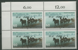 Bund 1987 Umweltschutz Wildpferde 1328 4er-Block Ecke 1 Postfrisch (R80196) - Unused Stamps