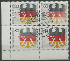 Bund 1987 Volkszählung Bundesadler 1309 4er-Block Ecke 3 Gestempelt (R80163) - Used Stamps
