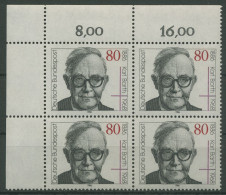 Bund 1986 Theologe Karl Barth 1282 4er-Block Ecke 1 Postfrisch (R80128) - Unused Stamps
