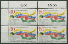 Bund 1986 Kath. Studentenverbindung 1283 4er-Block Ecke 1 Postfrisch (R80129) - Unused Stamps