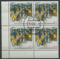 Bund 1987 Tag Der Briefmarke Bahnpost 1337 4er-Block Ecke 3 Gestempelt (R80179) - Used Stamps