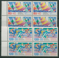 Bund 1987 Sporthilfe Segel-WM, Ski-WM 1310/11 4er-Block Postfrisch (R80184) - Ongebruikt