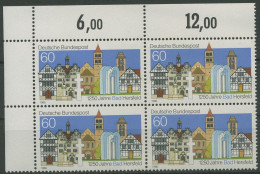 Bund 1986 Bad Hersfeld 271 4er-Block Ecke 1 Postfrisch (R80119) - Unused Stamps