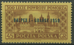 Polen 1959 BALPEX Danzig MiNr. 873 Mit Aufdruck 1118 Postfrisch - Neufs