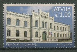 Lettland 2021 Staatsgymnasium Riga 1136 Postfrisch - Lettonie