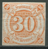 Thurn Und Taxis 1859/61 30 Kreuzer 25 Postfrisch - Gebraucht