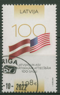 Lettland 2022 Diplomatische Beziehungen Mit Amerika 1167 Gestempelt - Letland